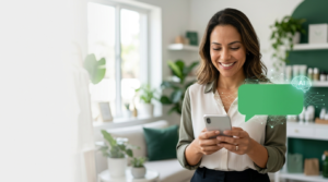 IA gratuita para WhatsApp Business sendo usada para atender clientes no celular